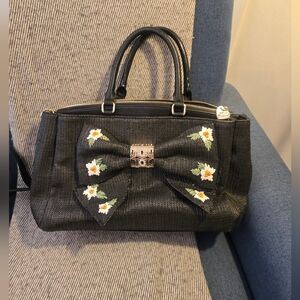 Betsy Johnson Black Floral Women's Handbag